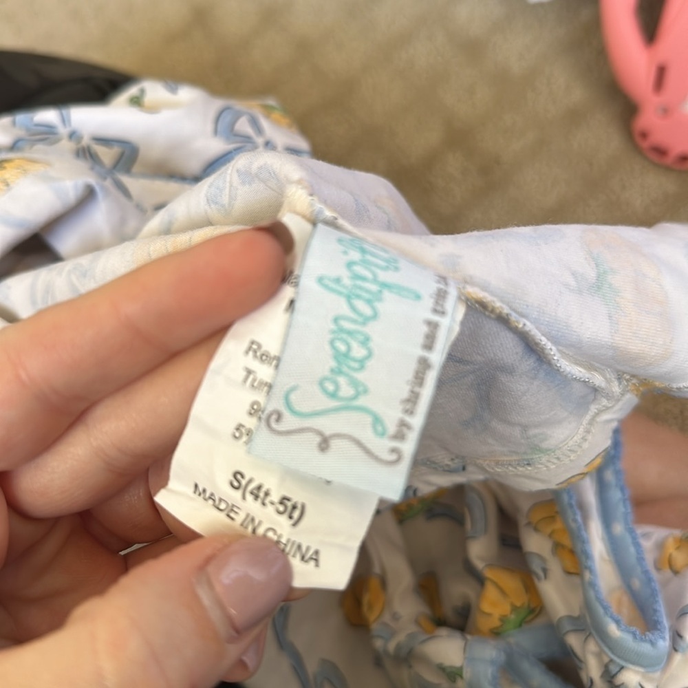 Nfs. Serendipity By Shrimp And Grits Kids Pumpkin And Bows Pocket Tunic Dress — image 2 of 2